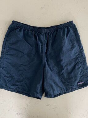 Patagonia Baggies Longs 6" Pull On 100% Recycled Nylon Shorts w Liner Blue Sz XL